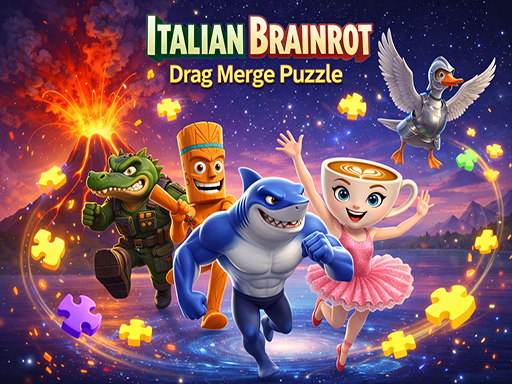 Play Italian Brainrot Drag Merge Puzzle